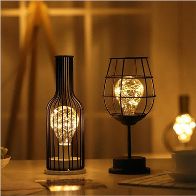 Artistic Hollow Table Lamp – Iron Decor Light - Brightside Desk Co.