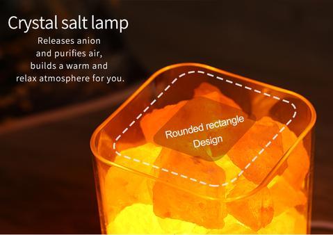 USB Crystal Salt Lamp – LED Ambient Light & Air Purifier - Brightside Desk Co.