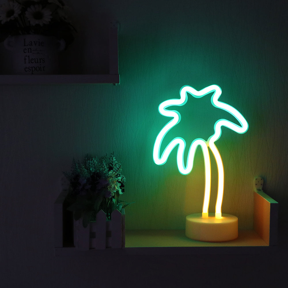 Retro Palm Tree Neon Lamp - Brightside Desk Co.