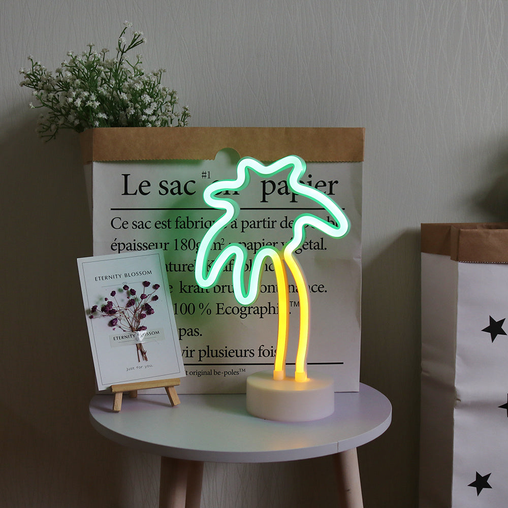 Retro Palm Tree Neon Lamp - Brightside Desk Co.