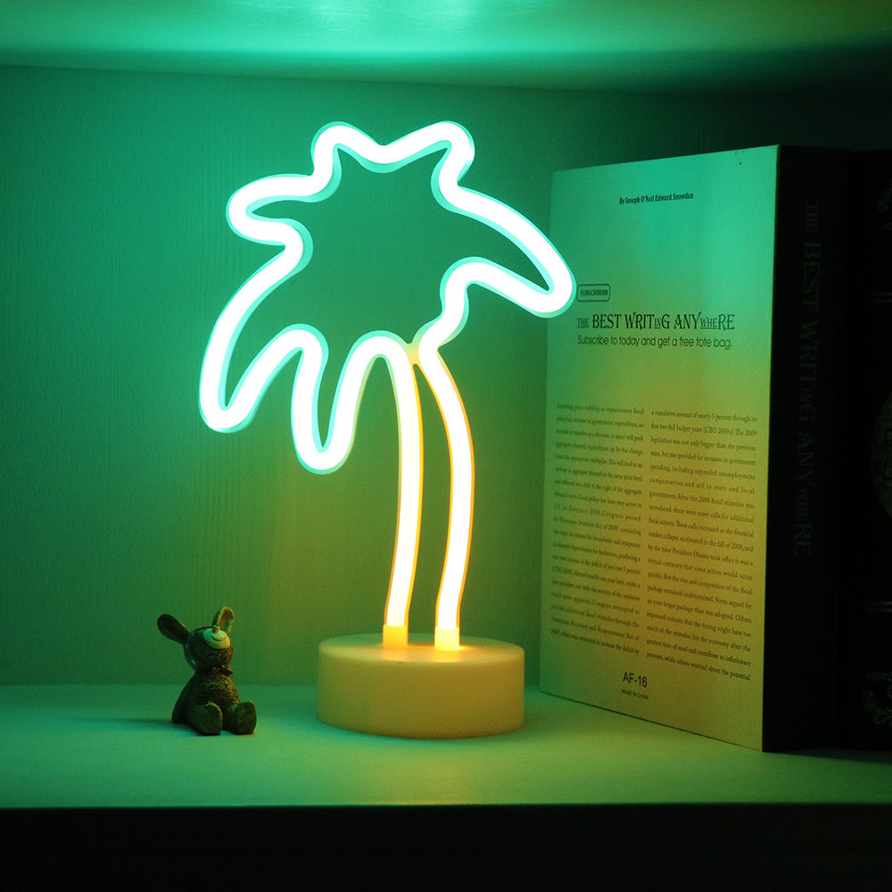 Retro Palm Tree Neon Lamp - Brightside Desk Co.