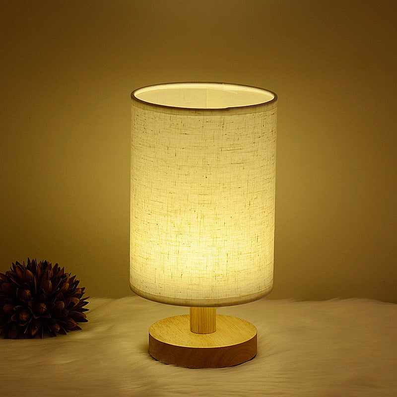 Wooden Desk Lamp with Fabric Shade – Study & Home Lighting - Brightside Desk Co.