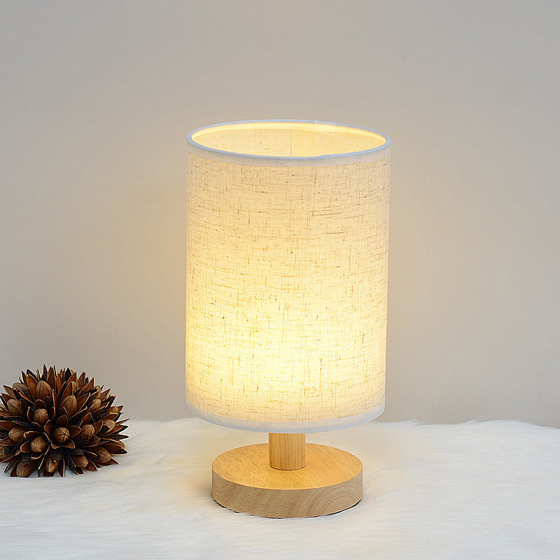 Wooden Desk Lamp with Fabric Shade – Study & Home Lighting - Brightside Desk Co.