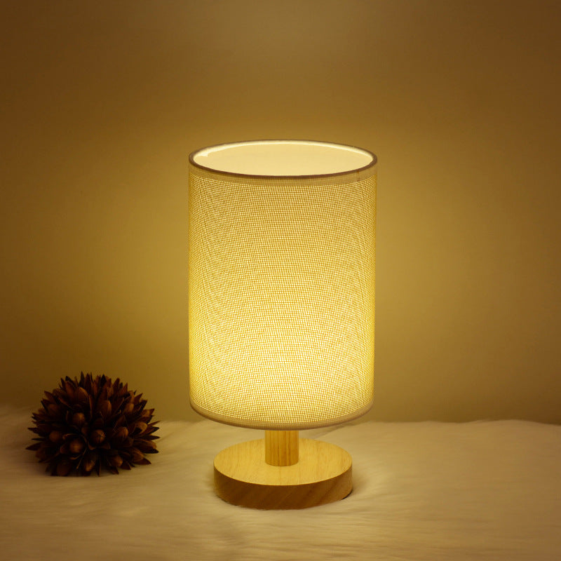 Wooden Desk Lamp with Fabric Shade – Study & Home Lighting - Brightside Desk Co.