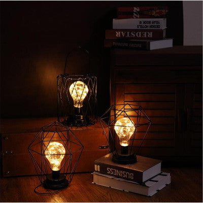 Artistic Hollow Table Lamp – Iron Decor Light - Brightside Desk Co.