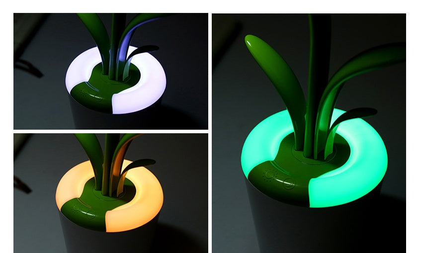 Plant Shaped LED Desk Lamp – Rechargeable, Eye-Friendly & Touch Control - Brightside Desk Co.