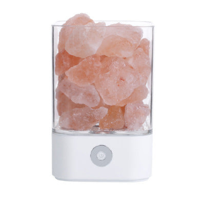 USB Crystal Salt Lamp – LED Ambient Light & Air Purifier - Brightside Desk Co.