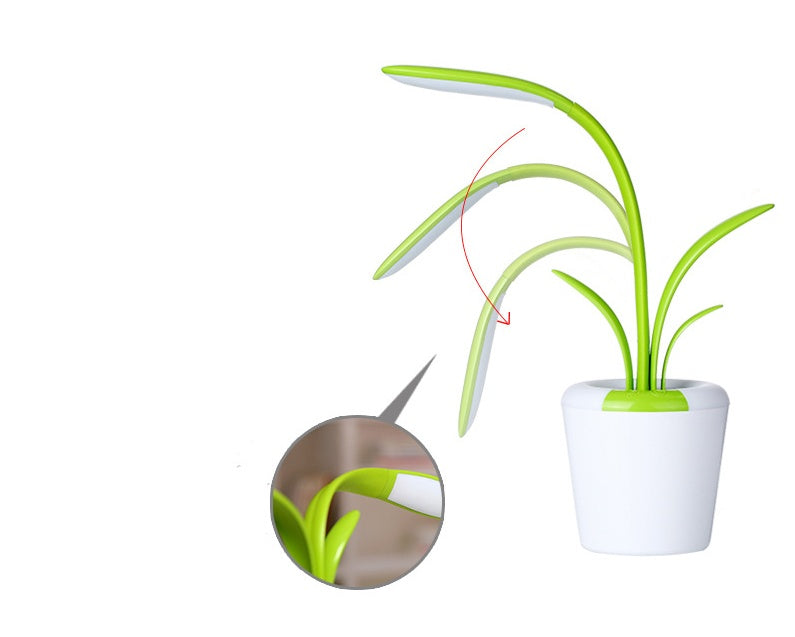 Plant Shaped LED Desk Lamp – Rechargeable, Eye-Friendly & Touch Control - Brightside Desk Co.