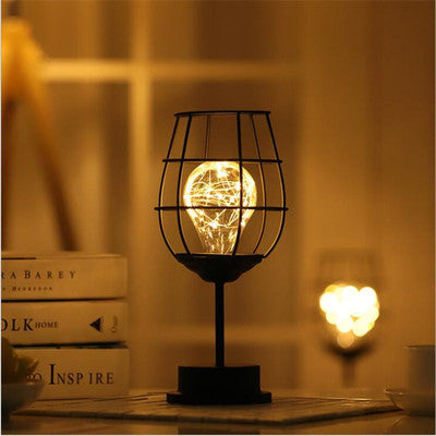 Artistic Hollow Table Lamp – Iron Decor Light - Brightside Desk Co.