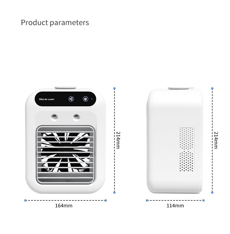 ❄️ Portable Mini Air Conditioner – USB Rechargeable Cooling Fan with Atomization Technology - Brightside Desk Co.