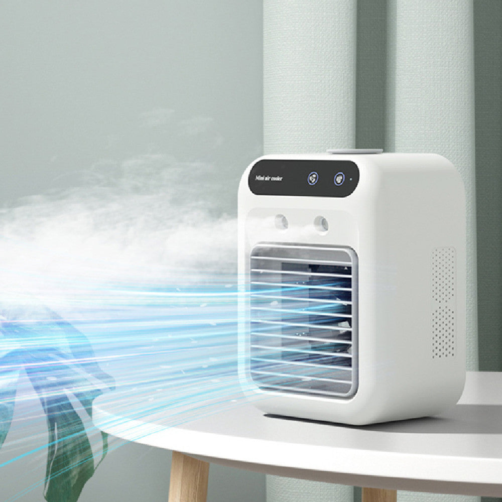 ❄️ Portable Mini Air Conditioner – USB Rechargeable Cooling Fan with Atomization Technology - Brightside Desk Co.
