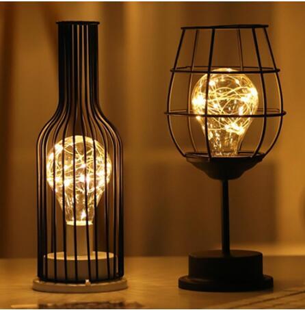 Artistic Hollow Table Lamp – Iron Decor Light - Brightside Desk Co.