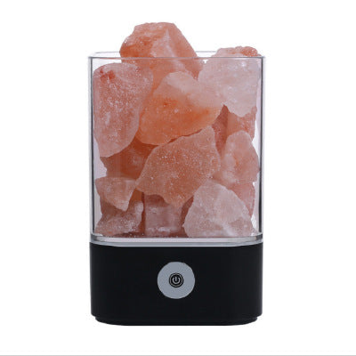 USB Crystal Salt Lamp – LED Ambient Light & Air Purifier - Brightside Desk Co.