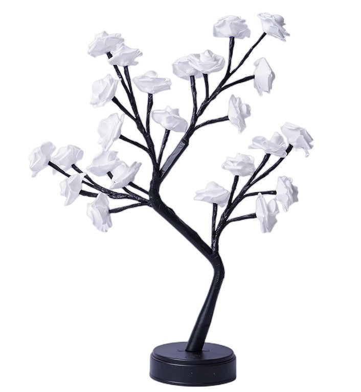 Rose Flower Tree Lamp – USB LED Fairy Light for Home & Gifts - Brightside Desk Co.