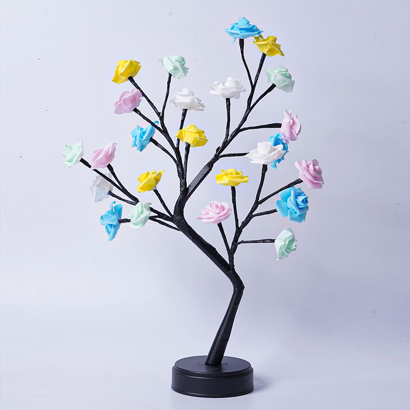 Rose Flower Tree Lamp – USB LED Fairy Light for Home & Gifts - Brightside Desk Co.