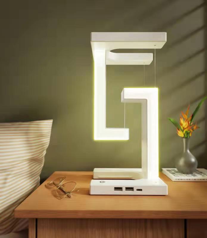 Floating Balance Table Lamp – Wireless Charging LED Desk Light - Brightside Desk Co.