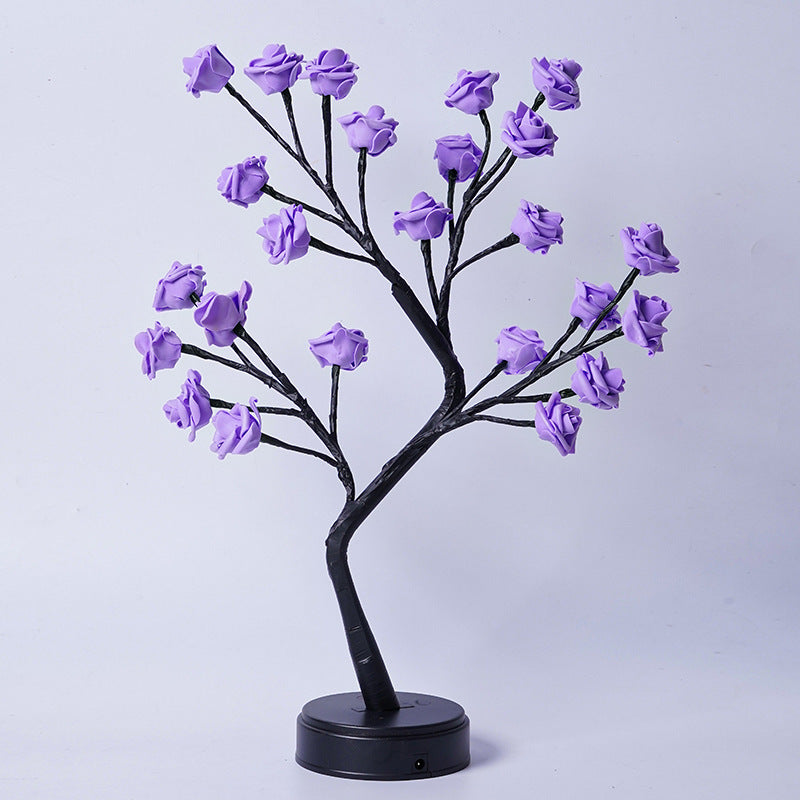 Rose Flower Tree Lamp – USB LED Fairy Light for Home & Gifts - Brightside Desk Co.