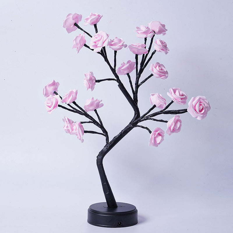 Rose Flower Tree Lamp – USB LED Fairy Light for Home & Gifts - Brightside Desk Co.