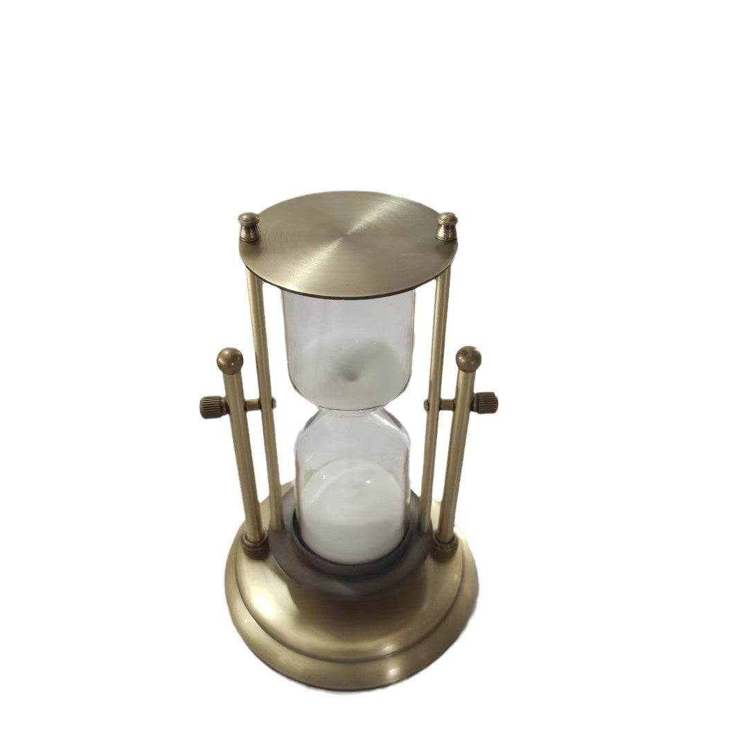 Modern Wooden Hourglass Timer – 15-Minute Decorative Sand Clock - Brightside Desk Co.