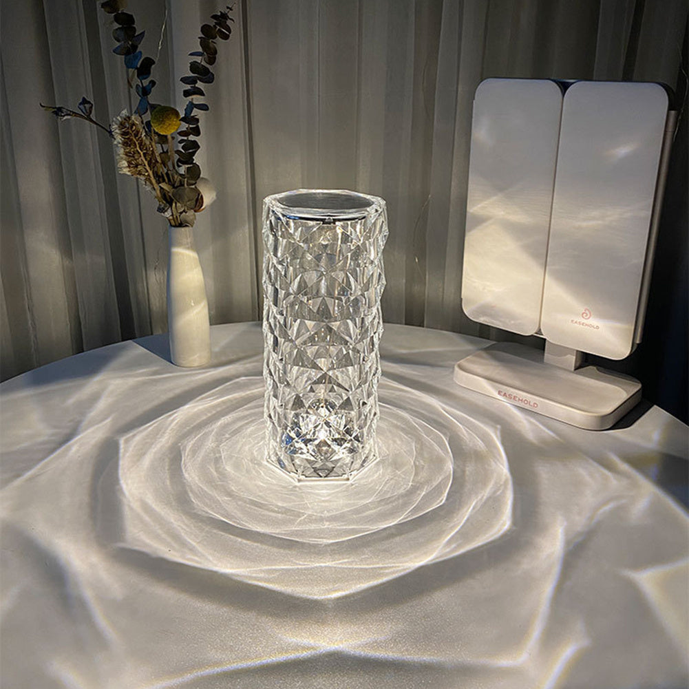 ✨ Crystal LED Table Lamp – Touch Control & 16 Color Ambient Lighting - Brightside Desk Co.