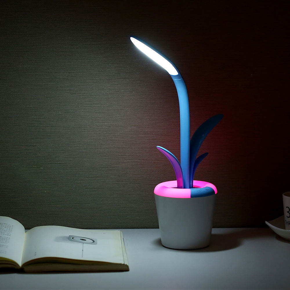 Plant Shaped LED Desk Lamp – Rechargeable, Eye-Friendly & Touch Control - Brightside Desk Co.