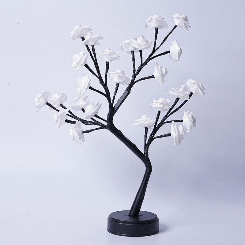 Rose Flower Tree Lamp – USB LED Fairy Light for Home & Gifts - Brightside Desk Co.