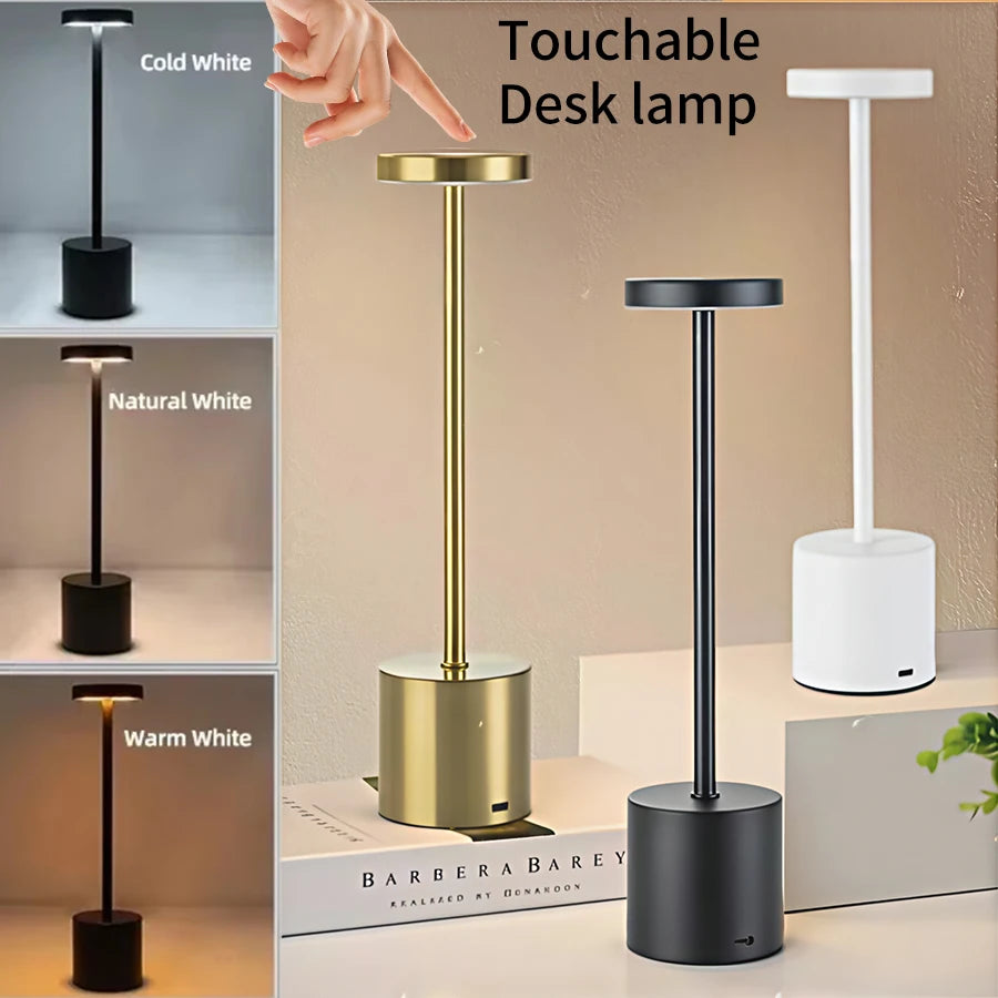 Rechargeable Touch LED Desk Lamp - Cordless & Portable - Brightside Desk Co.