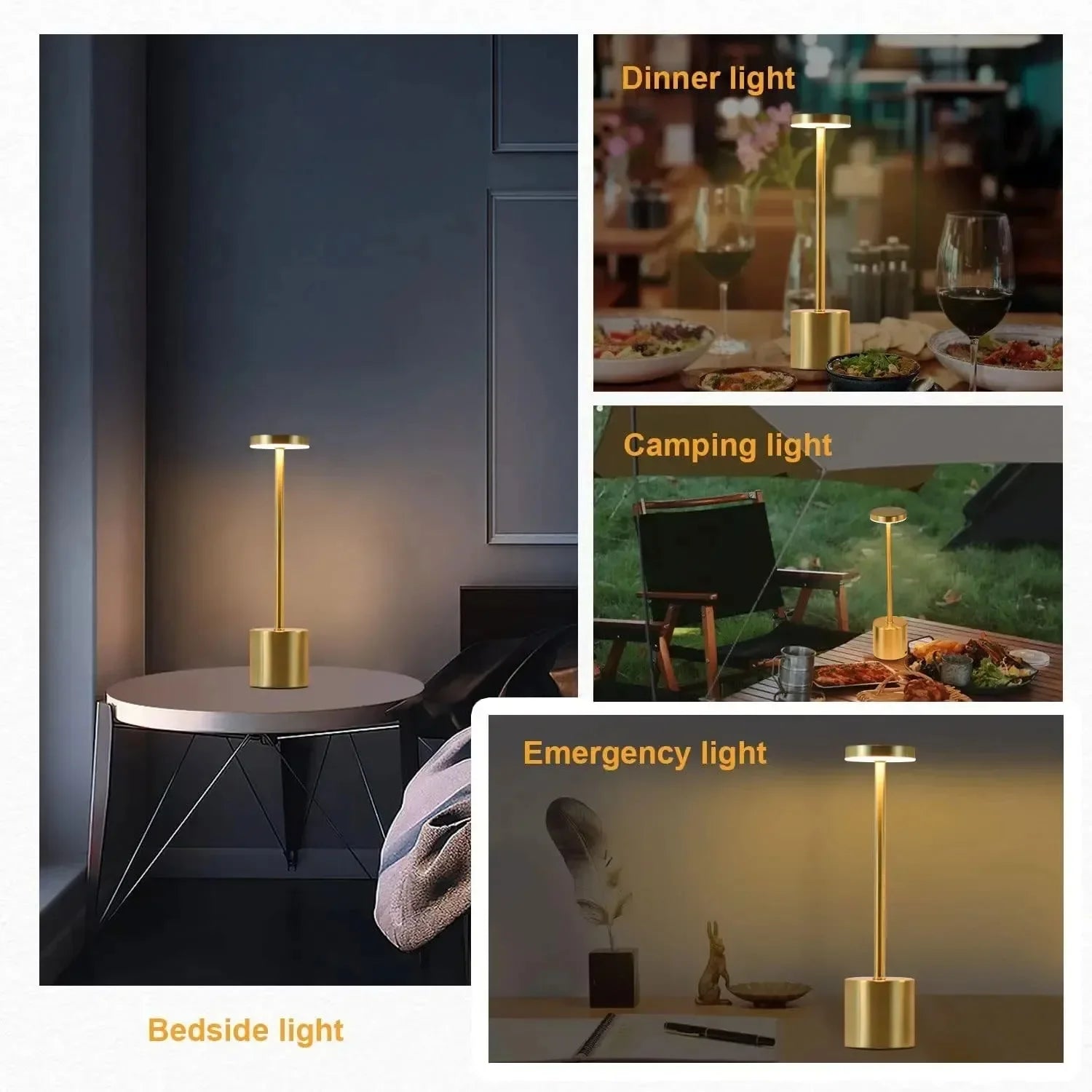 Rechargeable Touch LED Desk Lamp - Cordless & Portable - Brightside Desk Co.