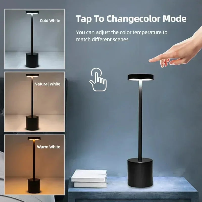 Rechargeable Touch LED Desk Lamp - Cordless & Portable - Brightside Desk Co.