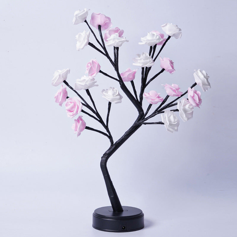 Rose Flower Tree Lamp – USB LED Fairy Light for Home & Gifts - Brightside Desk Co.