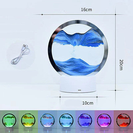 3D Quicksand Table Lamp – Touch Control USB Bedside Light - Brightside Desk Co.