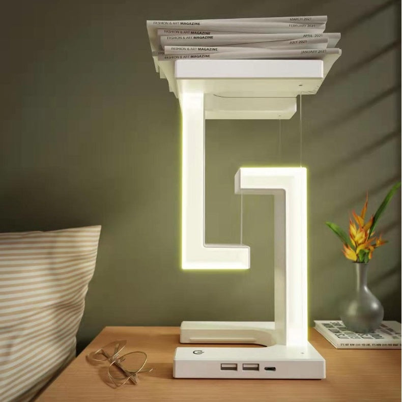 Floating Balance Table Lamp – Wireless Charging LED Desk Light - Brightside Desk Co.