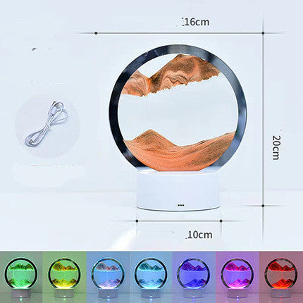 3D Quicksand Table Lamp – Touch Control USB Bedside Light - Brightside Desk Co.