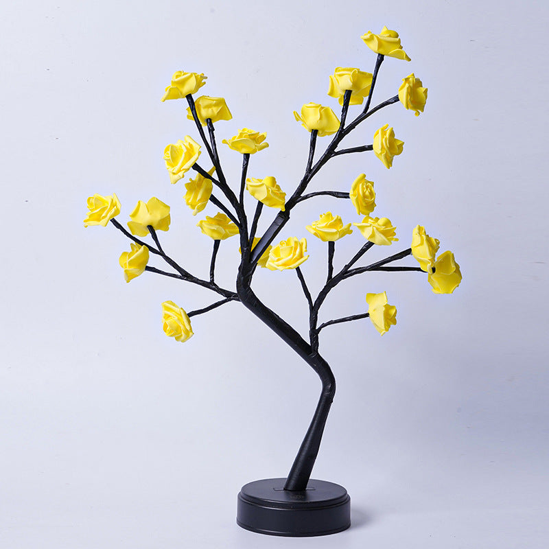 Rose Flower Tree Lamp – USB LED Fairy Light for Home & Gifts - Brightside Desk Co.