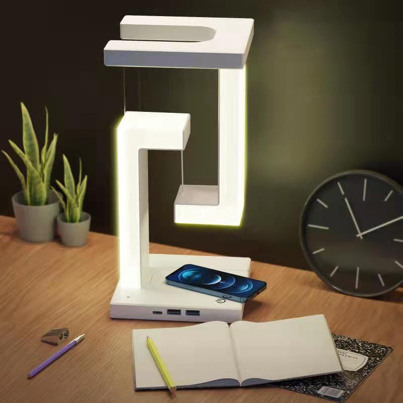 Floating Balance Table Lamp – Wireless Charging LED Desk Light - Brightside Desk Co.